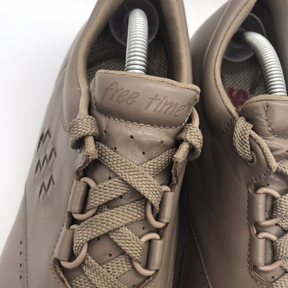 SAS Free Time Taupe Leather Women's 11.5N Shoes Comfy Lace Up Walking Sneakers - Picture 7 of 11